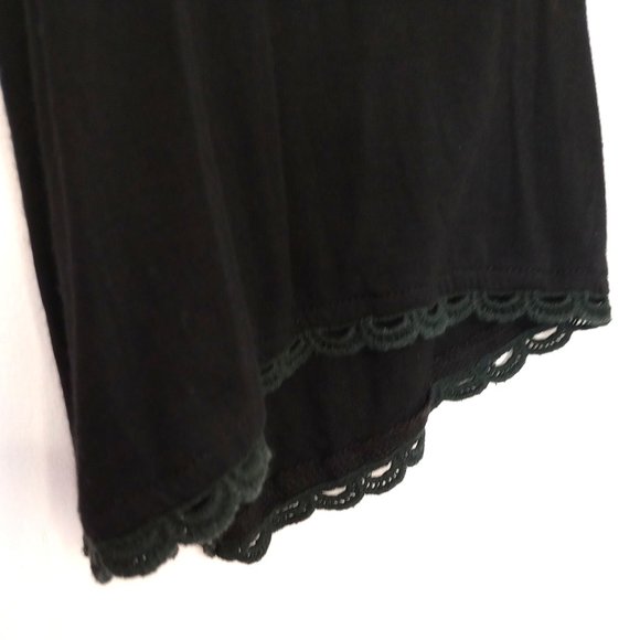 Altar'd State Black Lace Overlay Bell Sleeved Tunic Blouse - Picture 6 of 10